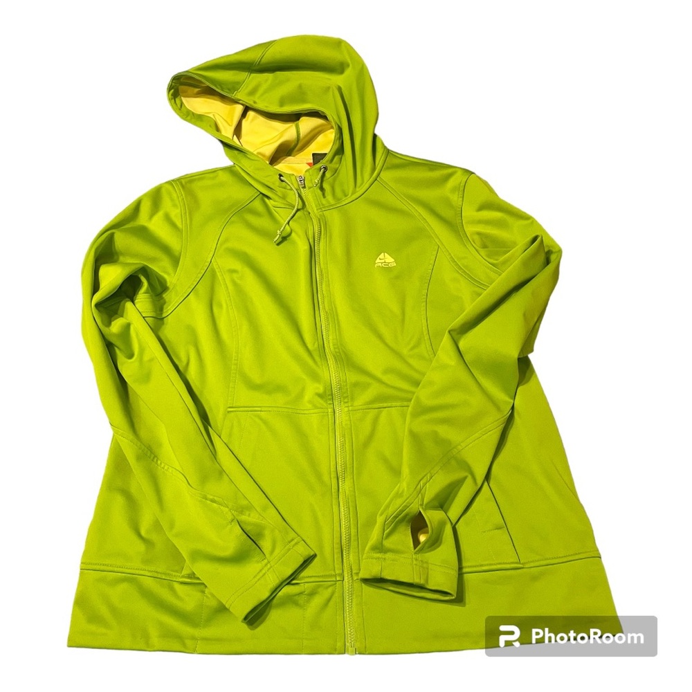 NIKE ACG hooded full zip jacket thumb hole lightweight running jacket - size “L”